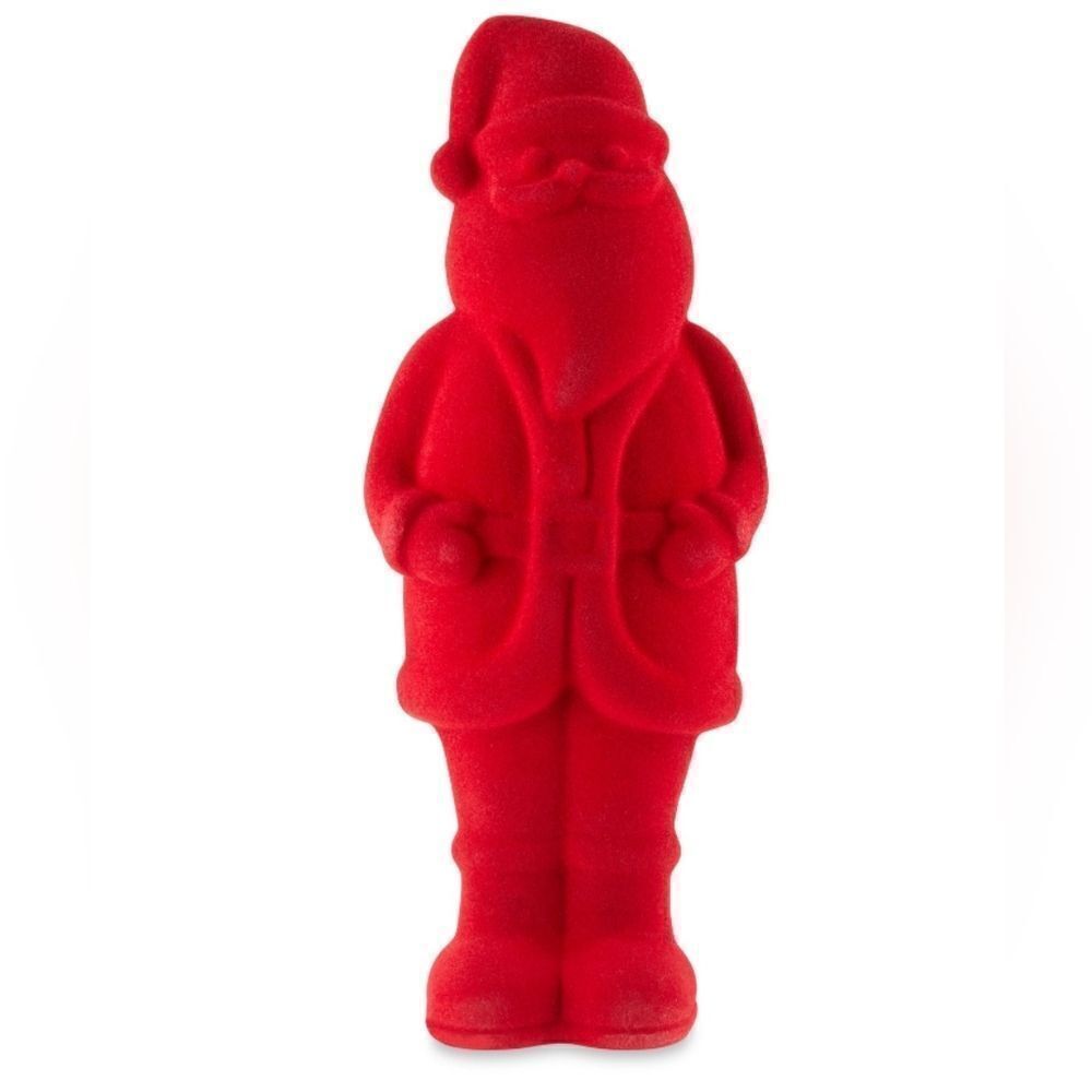 Red Flocked Santa Christmas Decoration, Foam, 23", by Holiday Time